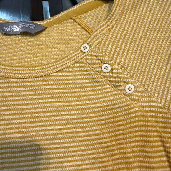The North Face henley top - Gold/Mustard striped color - Picture 9 of 10